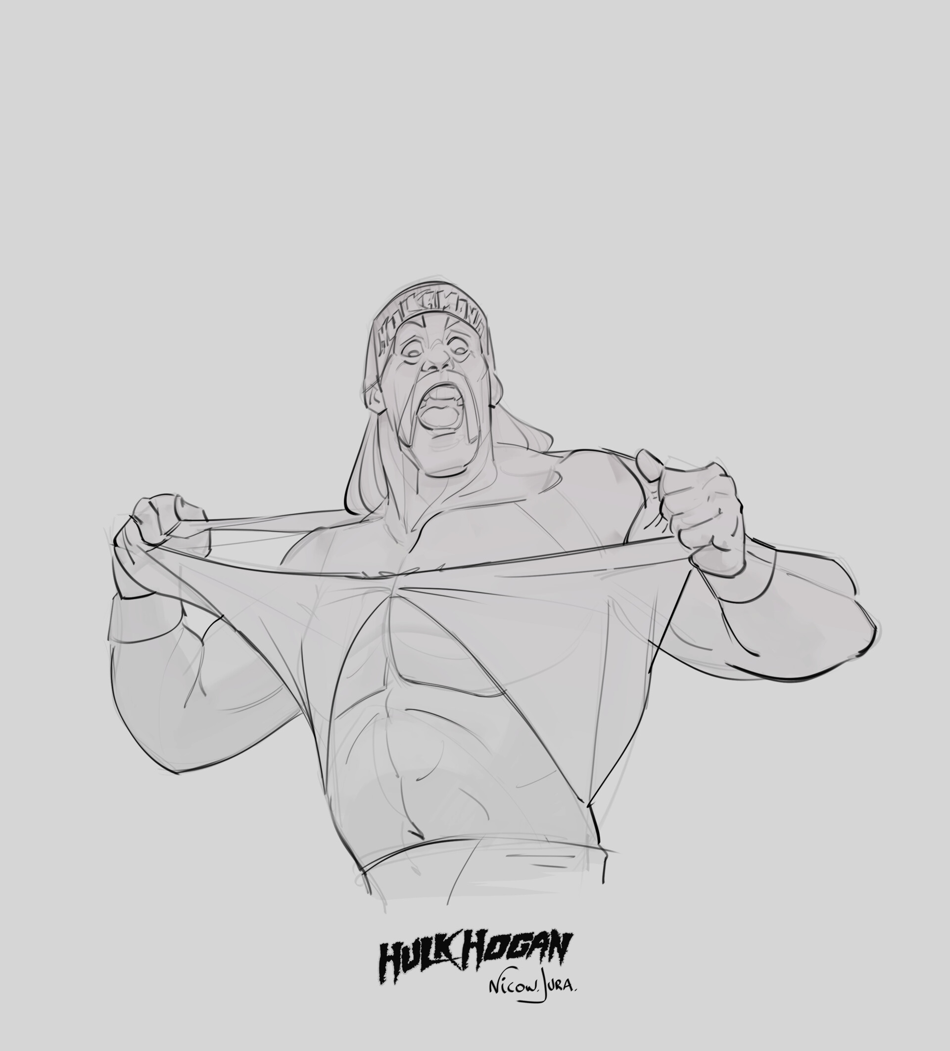 hulk hogan drawing