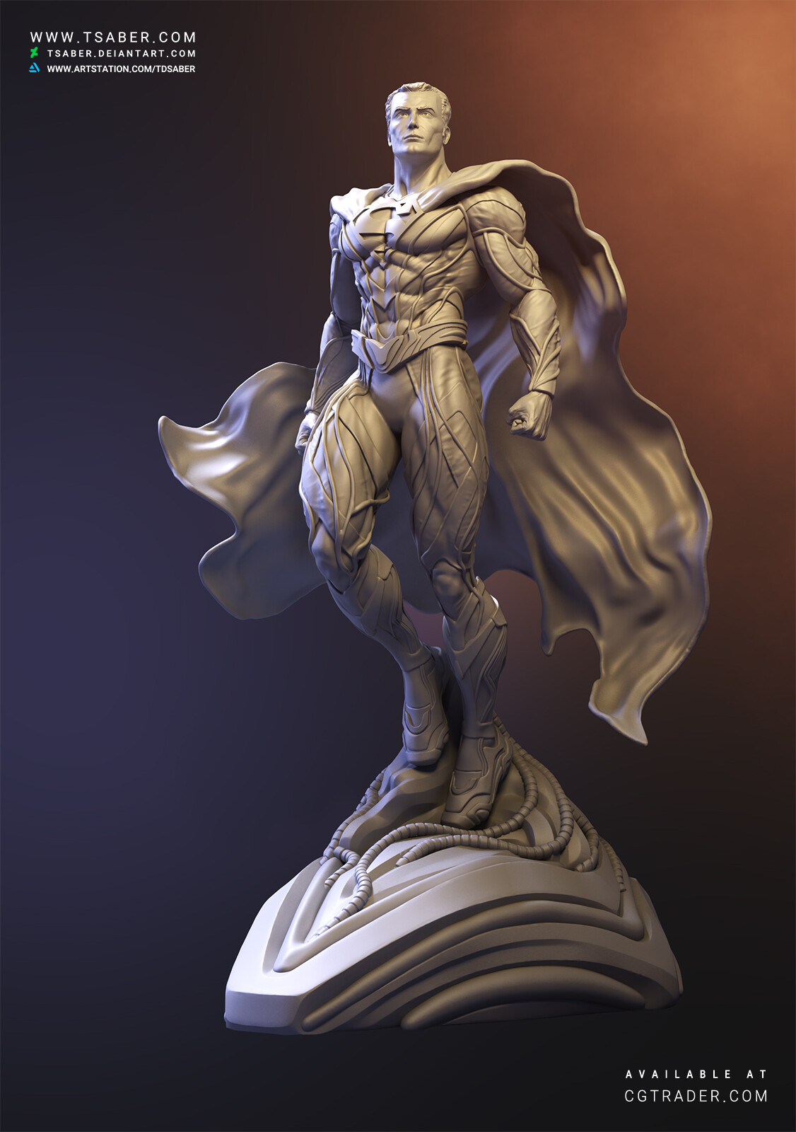 classic superman statue