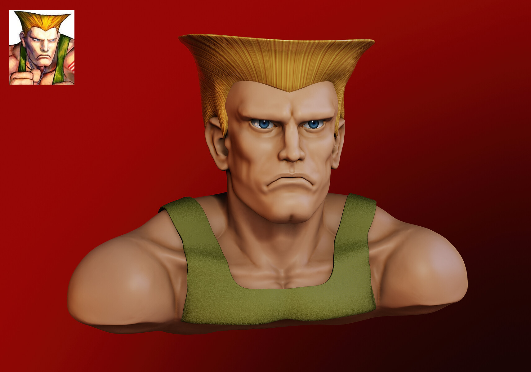 Realistic Guile from Street Fighter - ZBrushCentral
