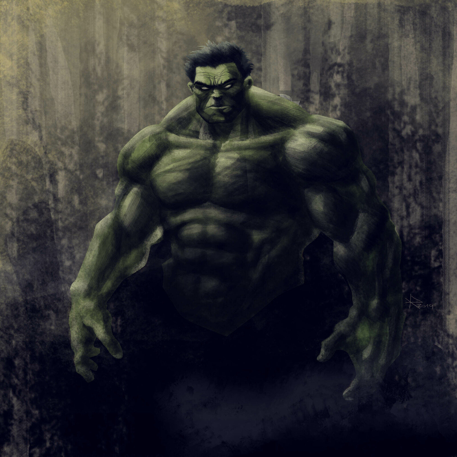 Artstation The Hulk Digital Speed Painting Rod Ramoun