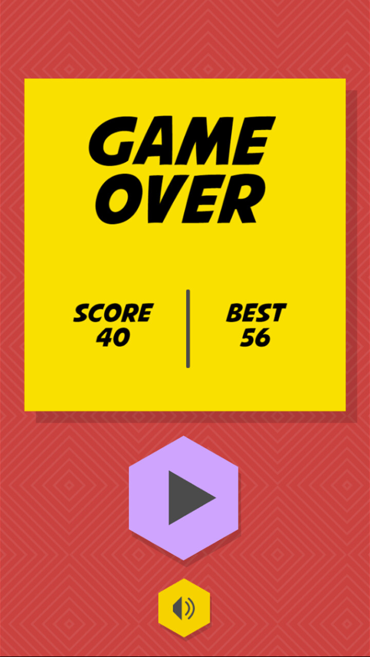 Simple game over screen mockup