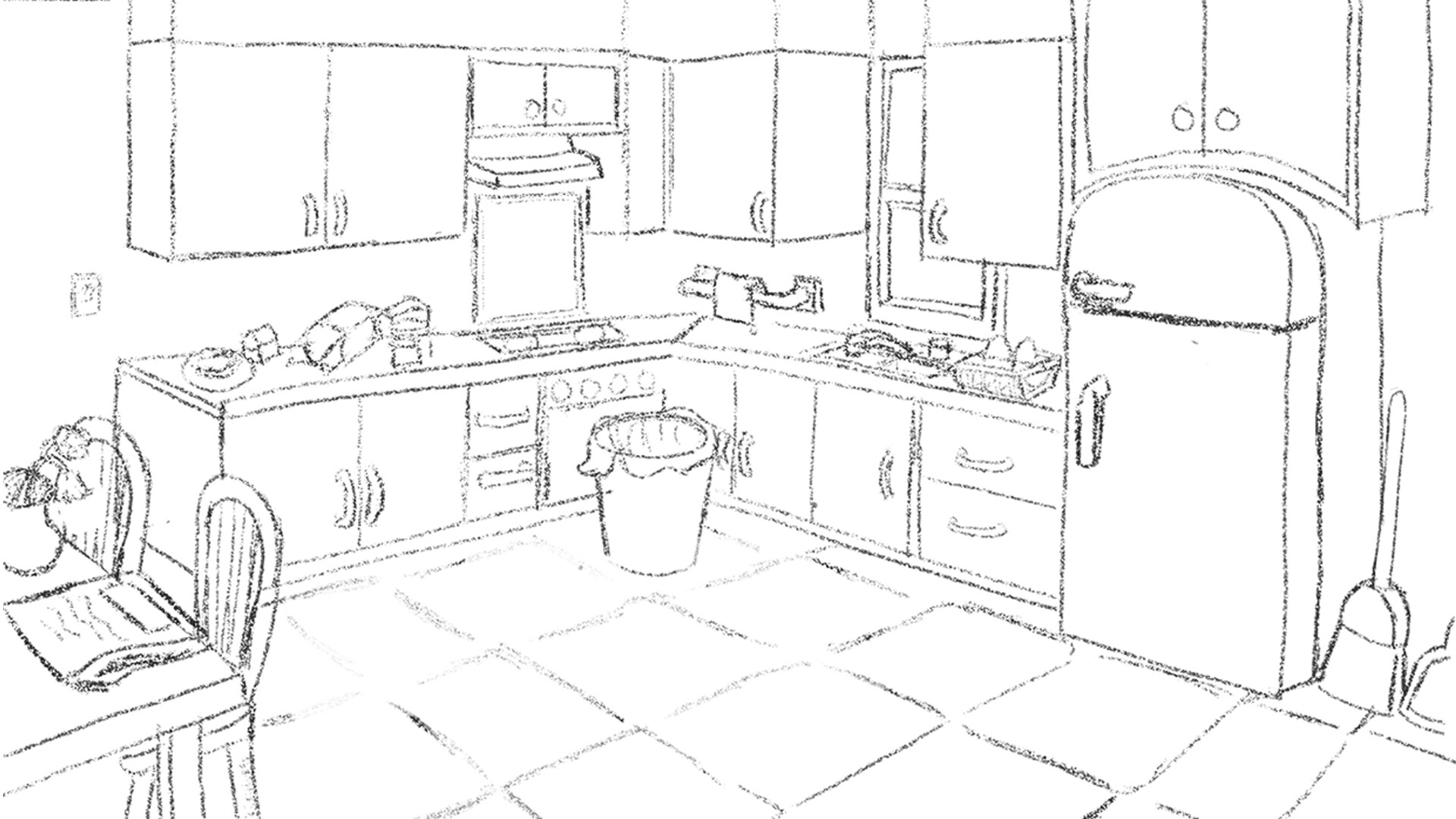 Kitchen design sketch hi-res stock photography and images - Alamy