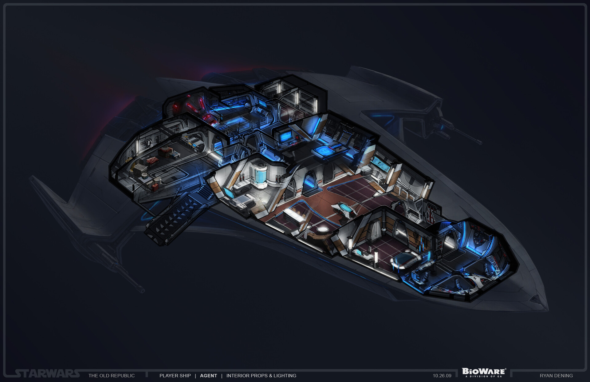 Imperial Agent's player ship from "Star Wars: The Old Republic&qu...