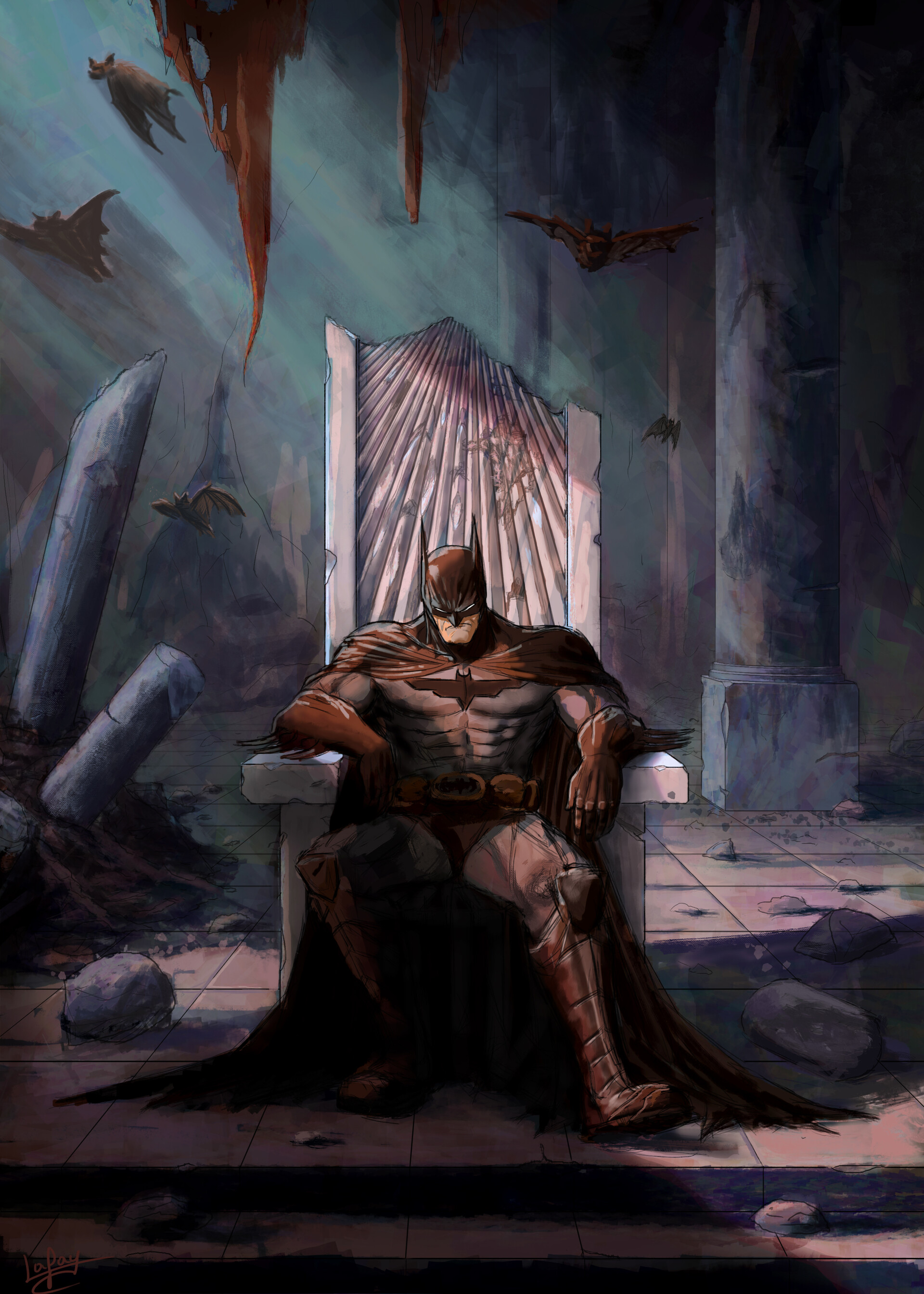Mathieu Lafay - Batman on Akira's throne