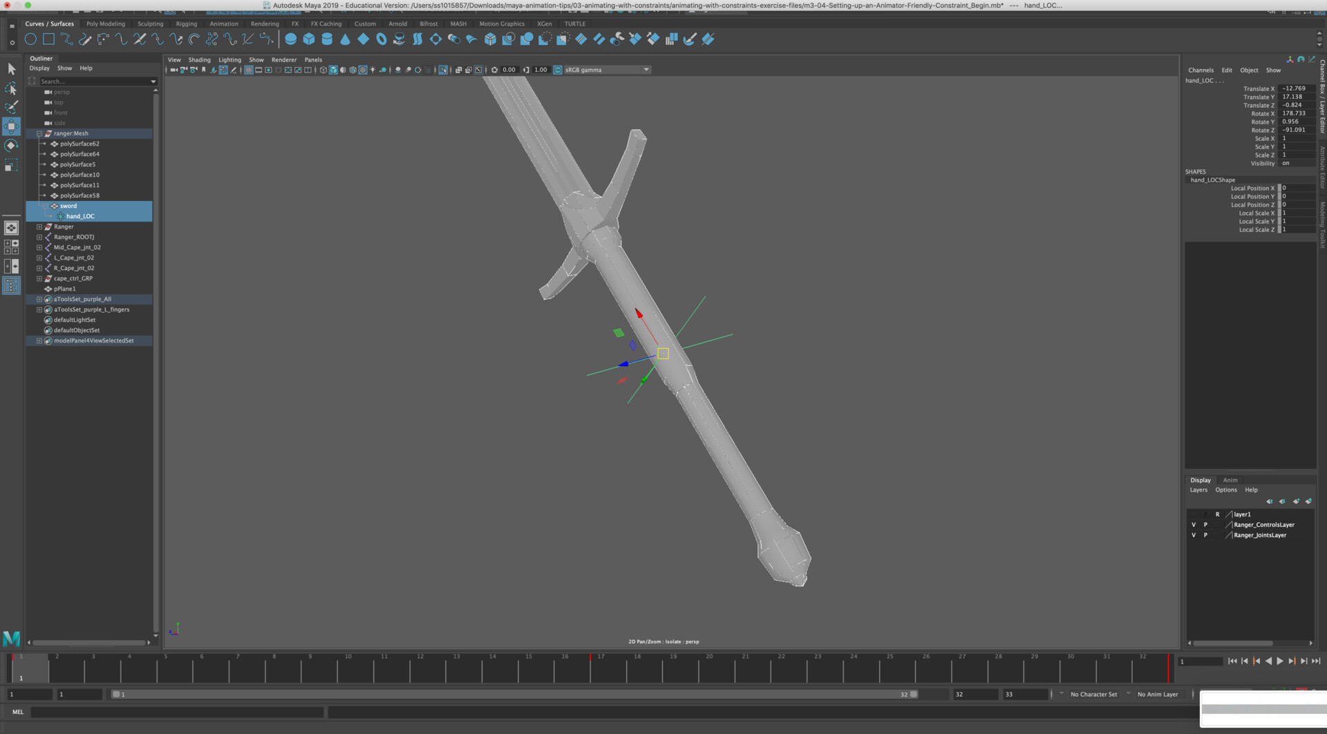 Artstation Animation Tips In Maya Samantha Schrupp