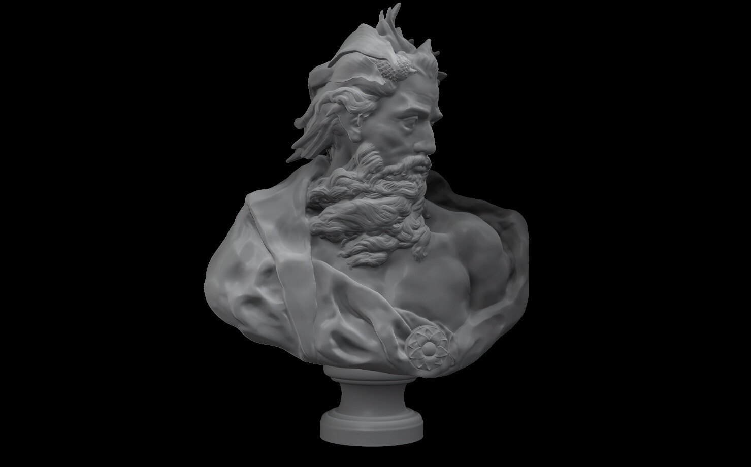 Neptune statue sculpt