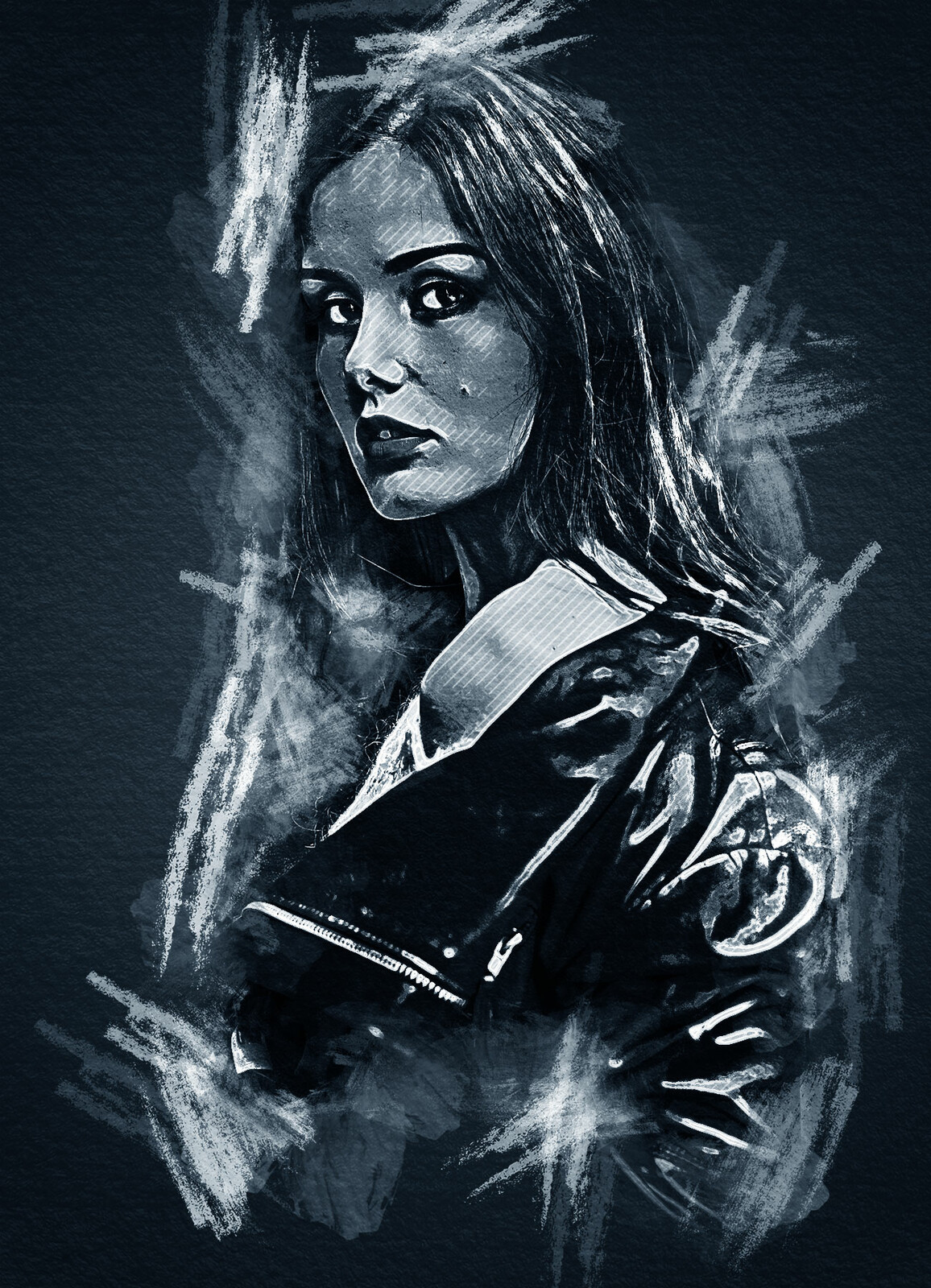 Artstation Abstract Chalk Photoshop Action Denis Marvin