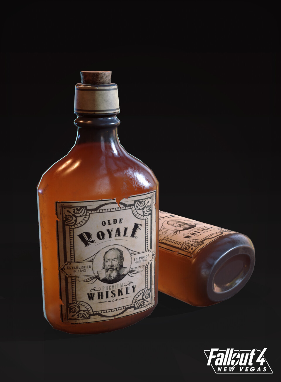 Maxime Goichot Whiskey Bottle Fallout 4 New Vegas