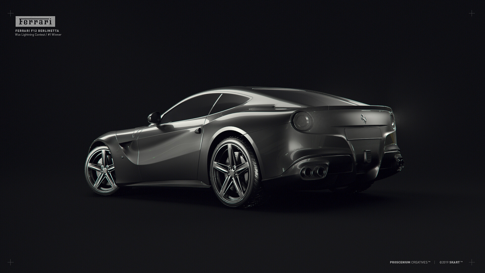 Artstation F12 Berlinetta Wizix Lighting Contest Alexandre Huyaux