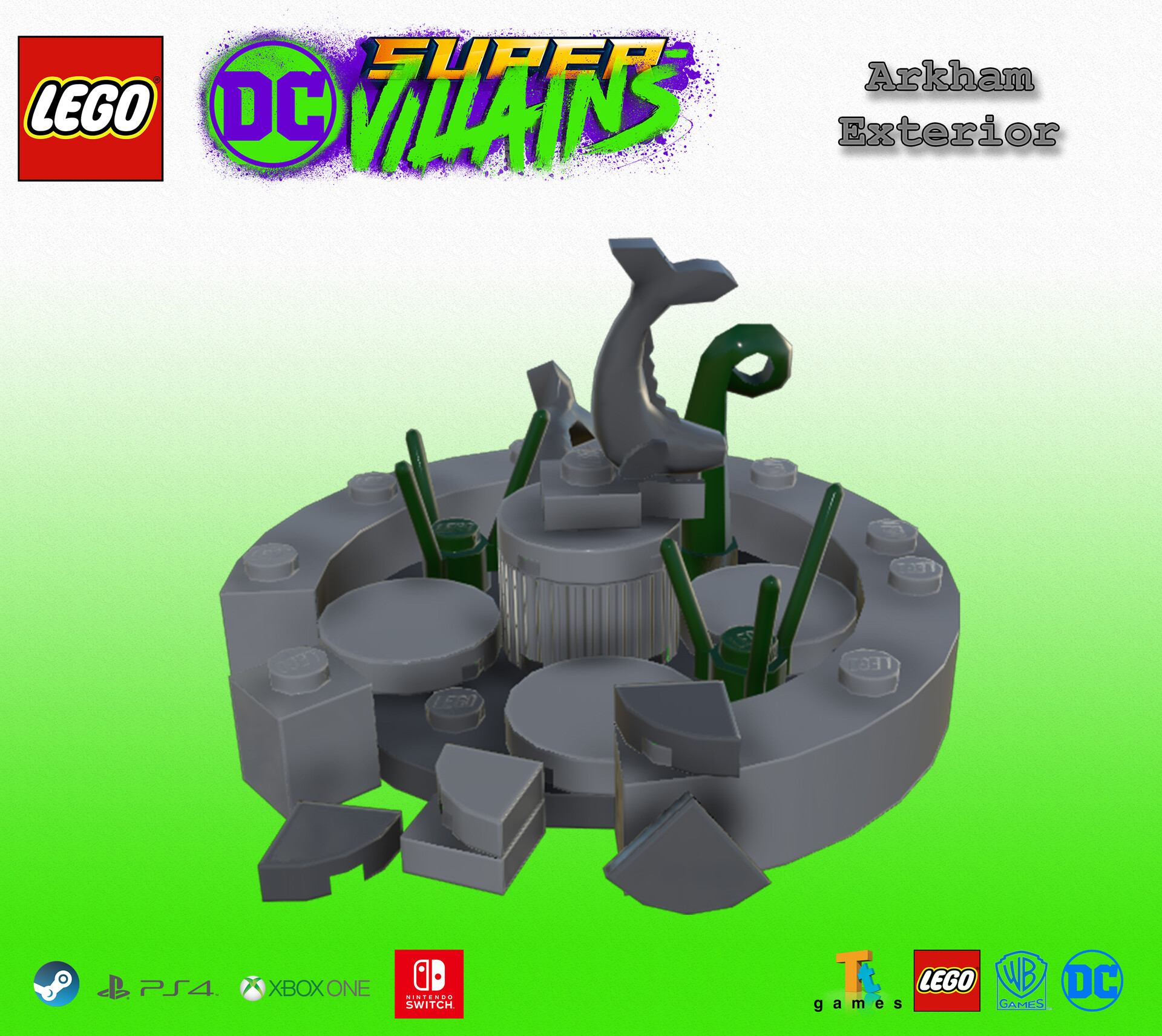 Lego dc super villains arkham 2025 asylum