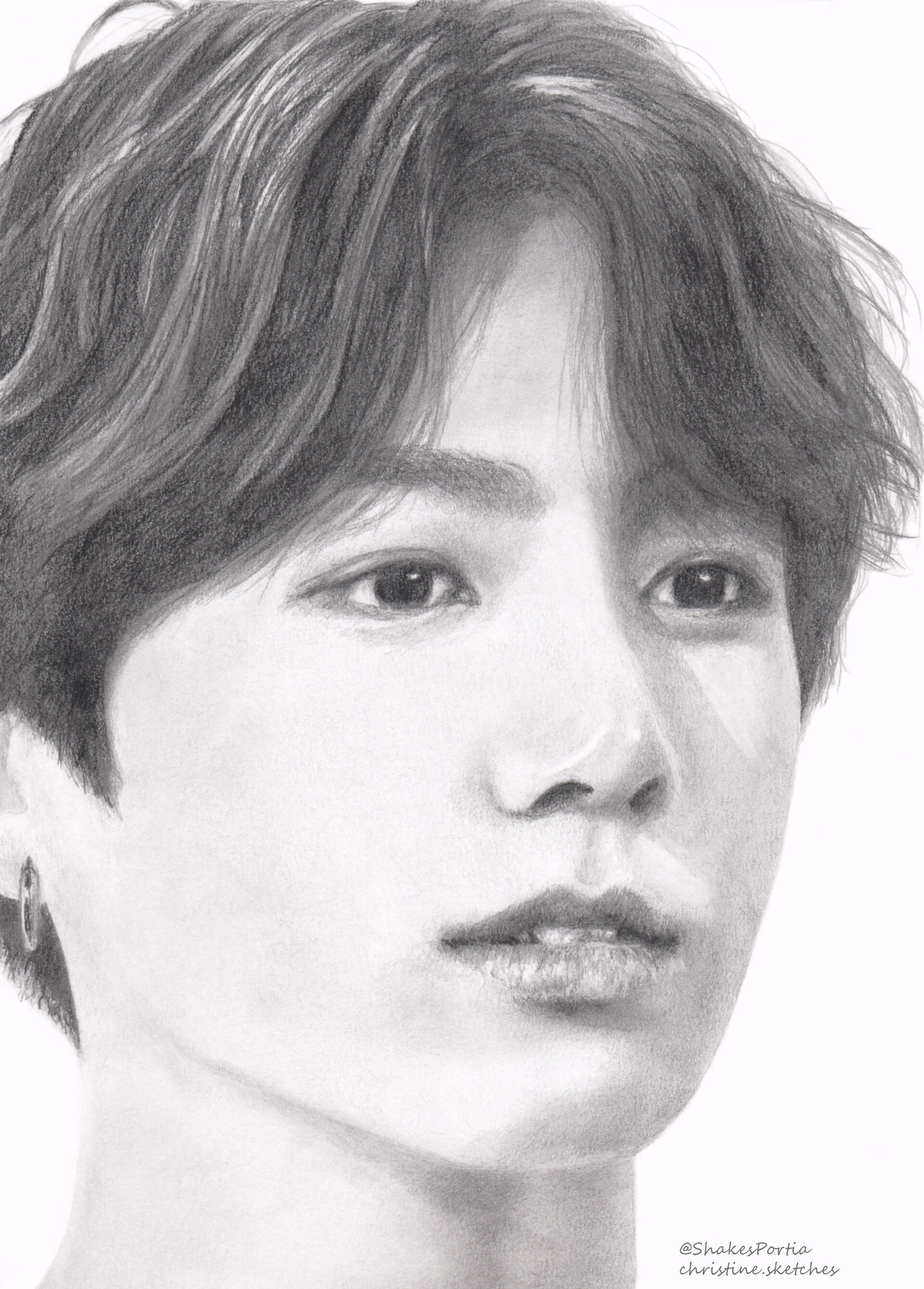 How To Draw Bts Jungkook Bts Pencil Sketch Shailja Art In 2020 | Images ...