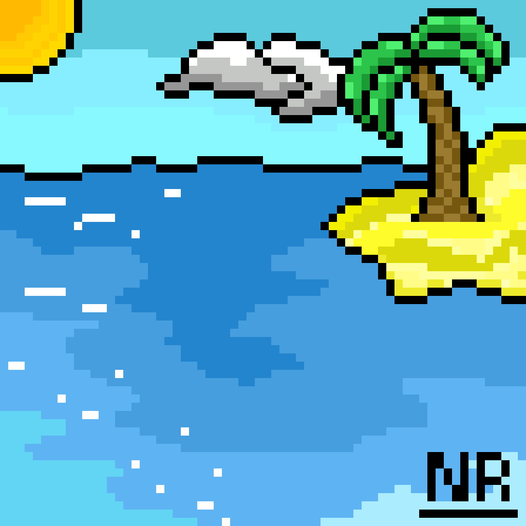 ArtStation Ocean Island Pixel Art