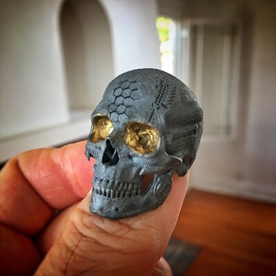 Tech on sale skull ring