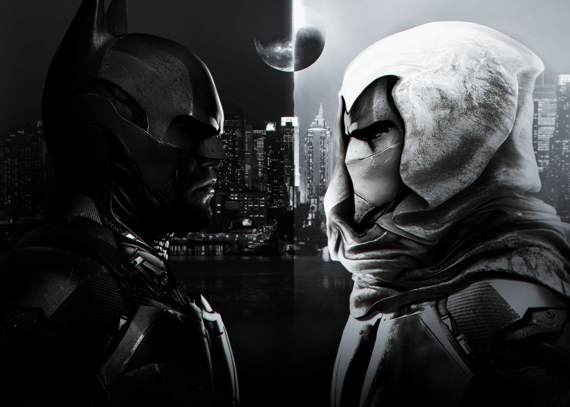 Artstation Batman Vs Moon Knight Mizuri Au