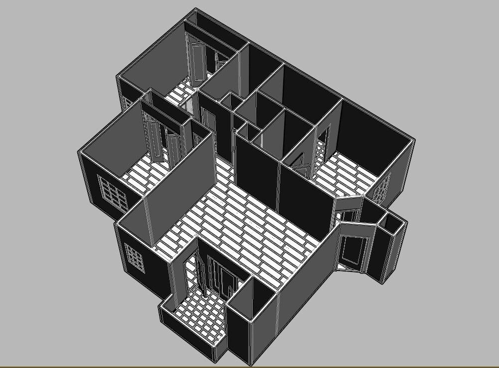 3ds max studio apartment floor plan
