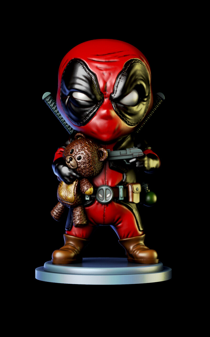Artstation Chibi Deadpool Michel Ballares Rodriguez