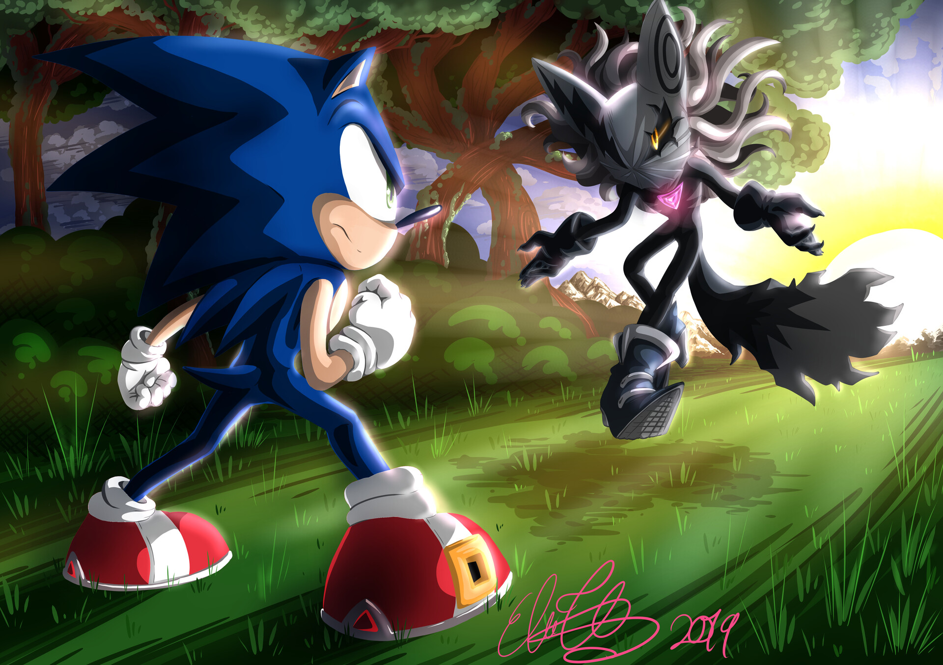 Fan art: Sonic vs. Infinite, WattottaW.
