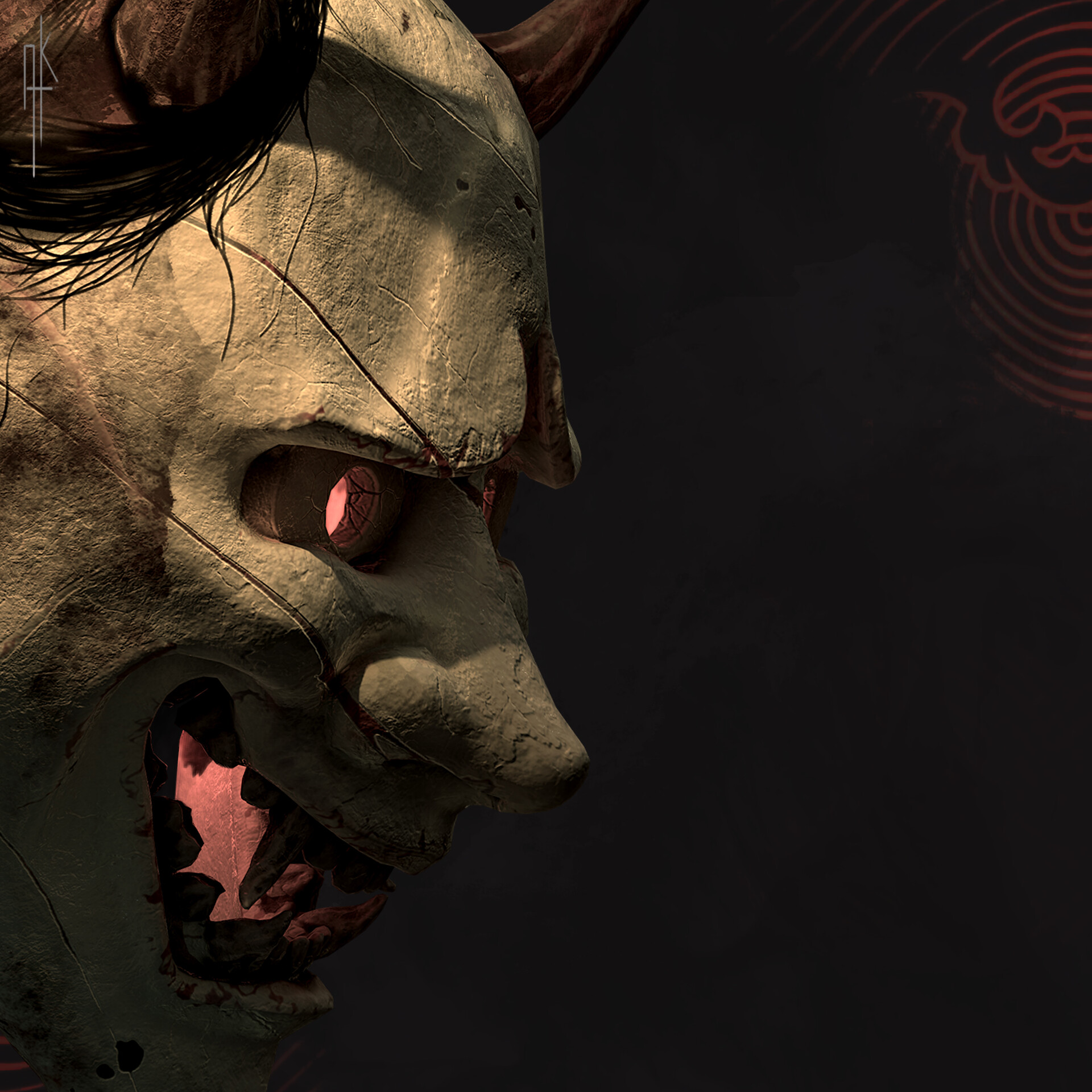 Artstation Hannya Mask Axel Kloo