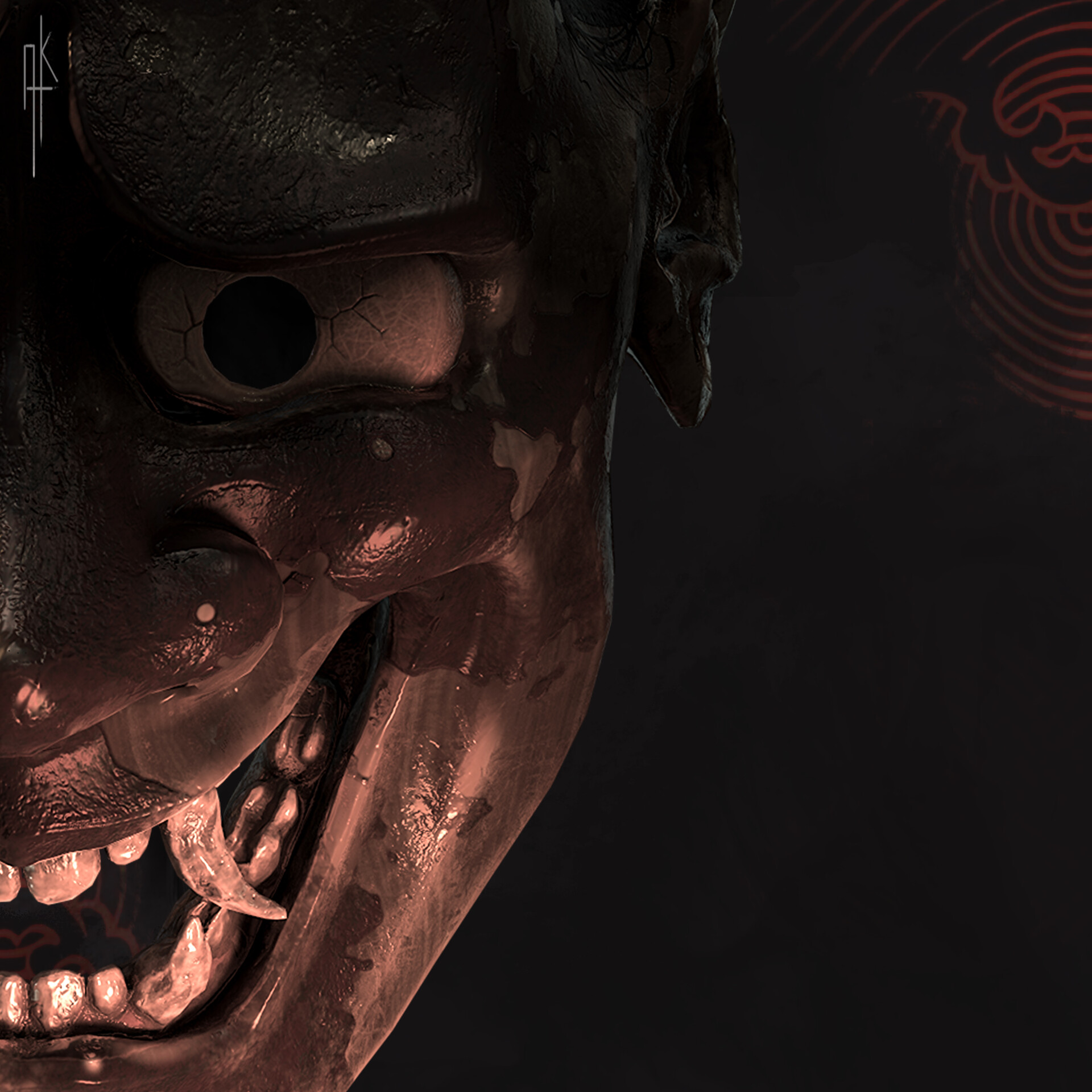 Artstation Hannya Mask Axel Kloo