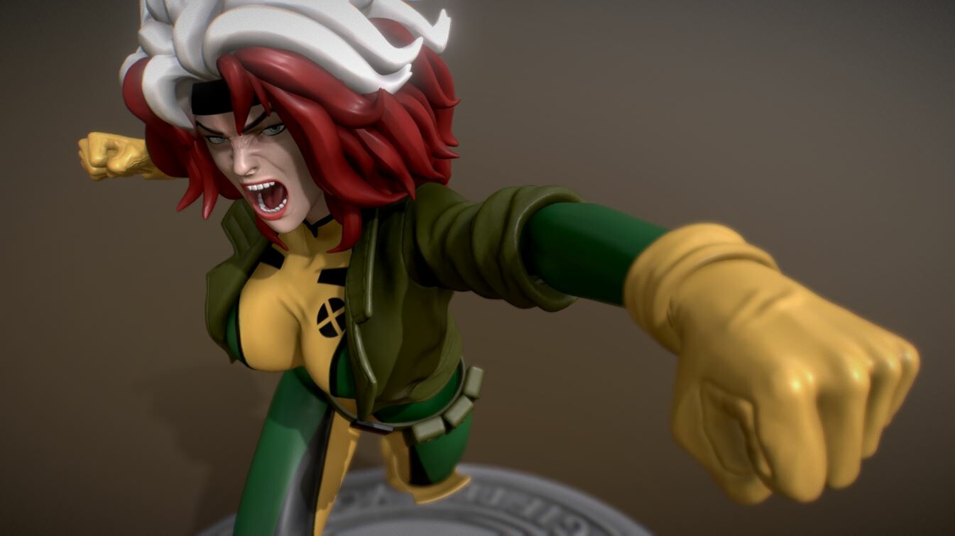 Artstation Rogue 3d Model From X Men Comics Fanart By Cg Pyro
