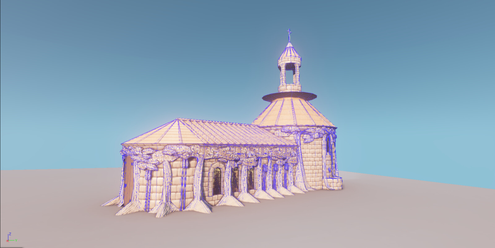 Modular pieces allow for multiple building designs - 02, wireframe