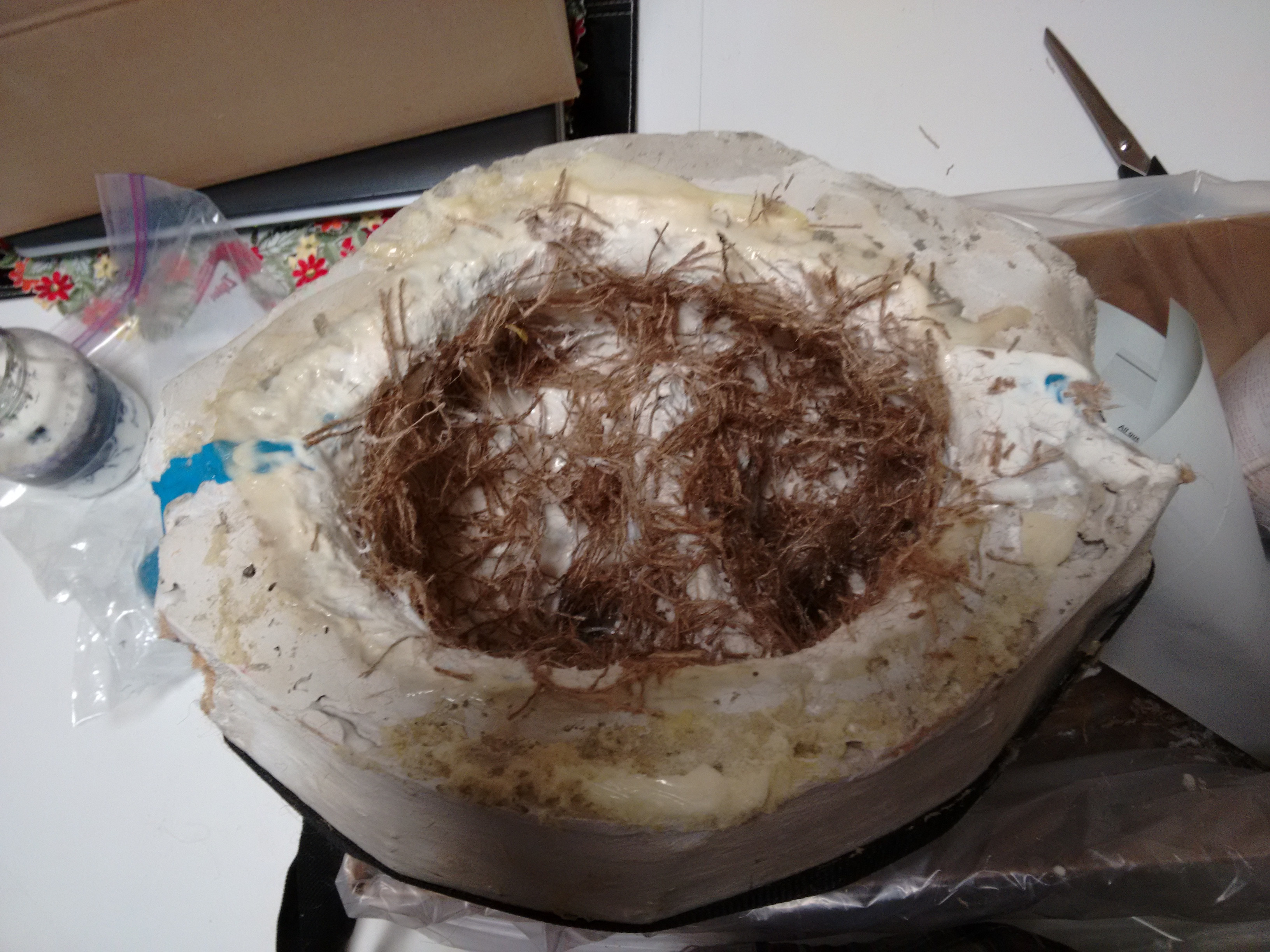 Adding fibers to the interior of the latex before it tries.