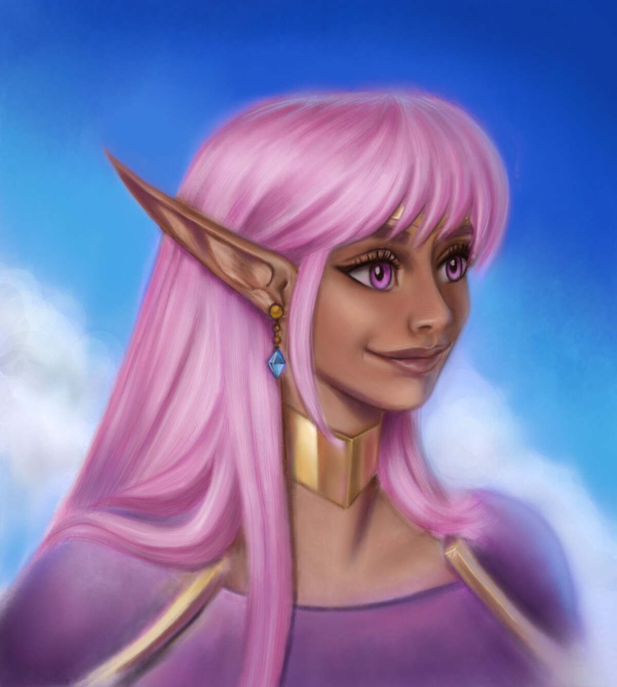 ArtStation Pink haired elf (dtiys by Leandro Franci)