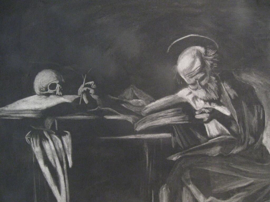 Katie York - Master Study - Caravaggio - Saint Jerome Writing