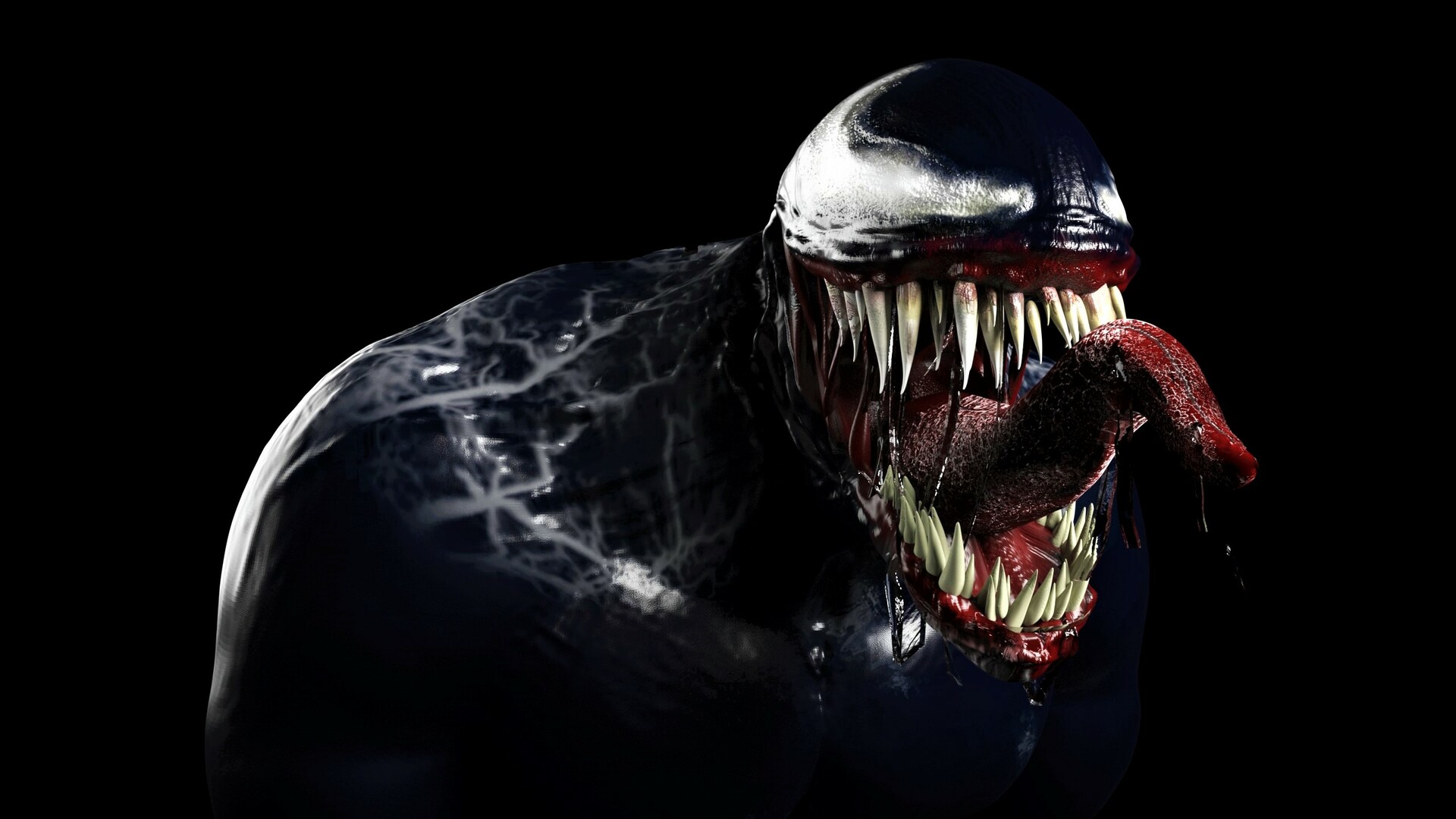 3D fan art venom modeling, texture and rendering work. 
