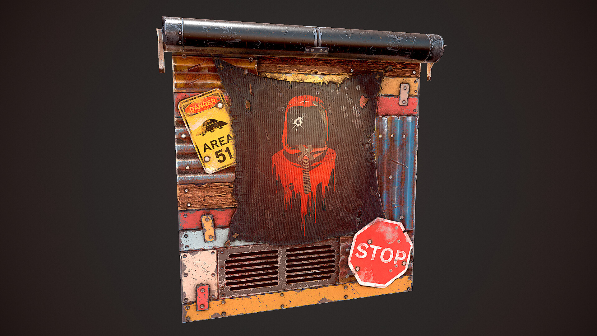 Rust Workshop Scavenger Garage Door Scott Clark Artstation