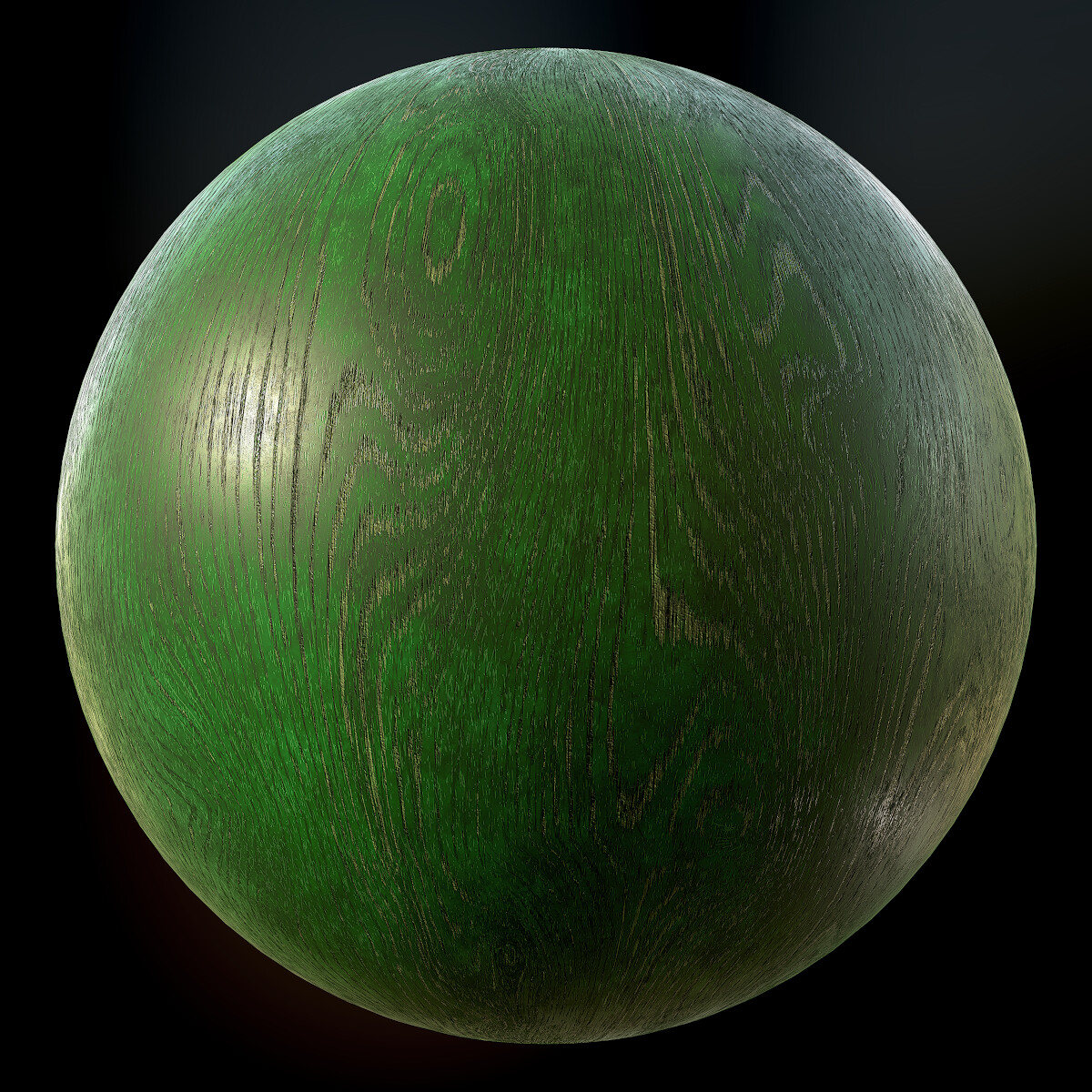 Green stained ash