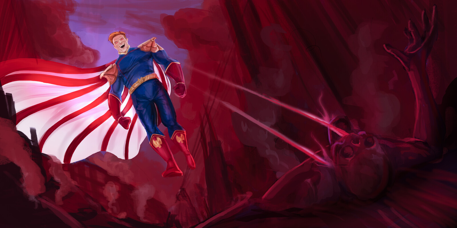 Artstation Homelander Evil The Boys Fan Art Esteban Josue Arroyo