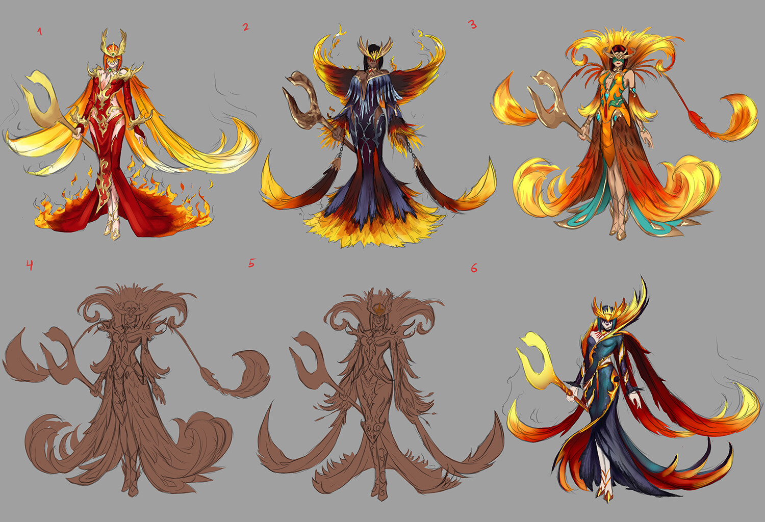 Artstation Pharsa Phoenix Skin Design Curlyhair Nadia Asserzon