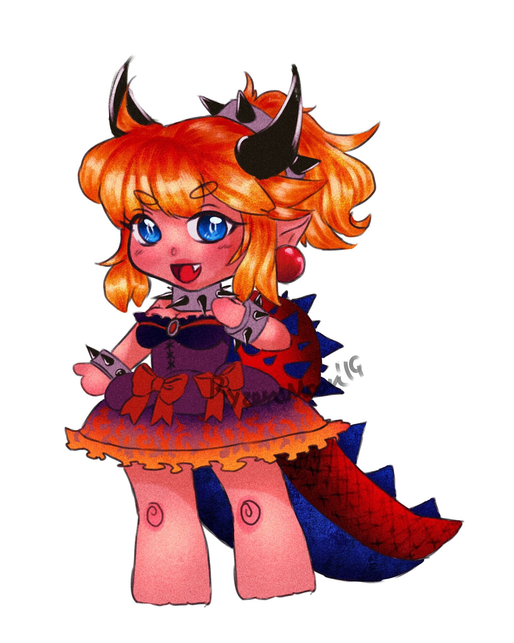 Artstation Bowsette Chibi Jessica Woodward Guaranteed to not be in another castle! artstation