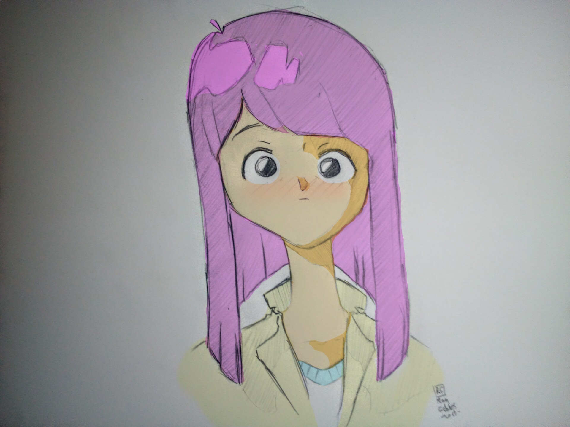 Artstation Purple Hair I Don T Care Raymond Febles