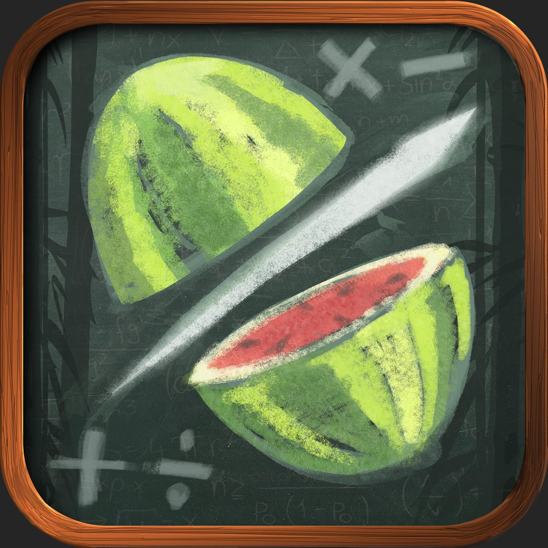 ArtStation - Fruit Ninja Mathmaster Icon & Background Art ( Halfbrick )  Unused.