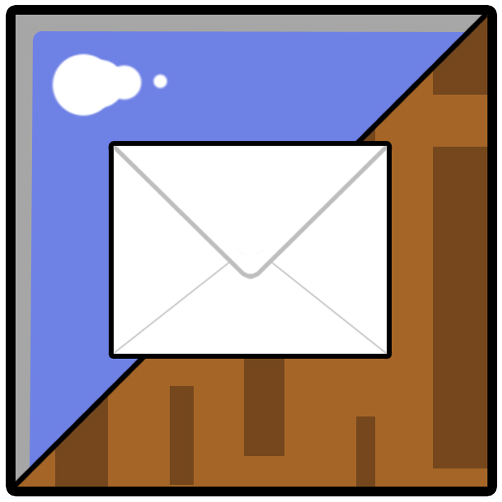 The first, colored icon created