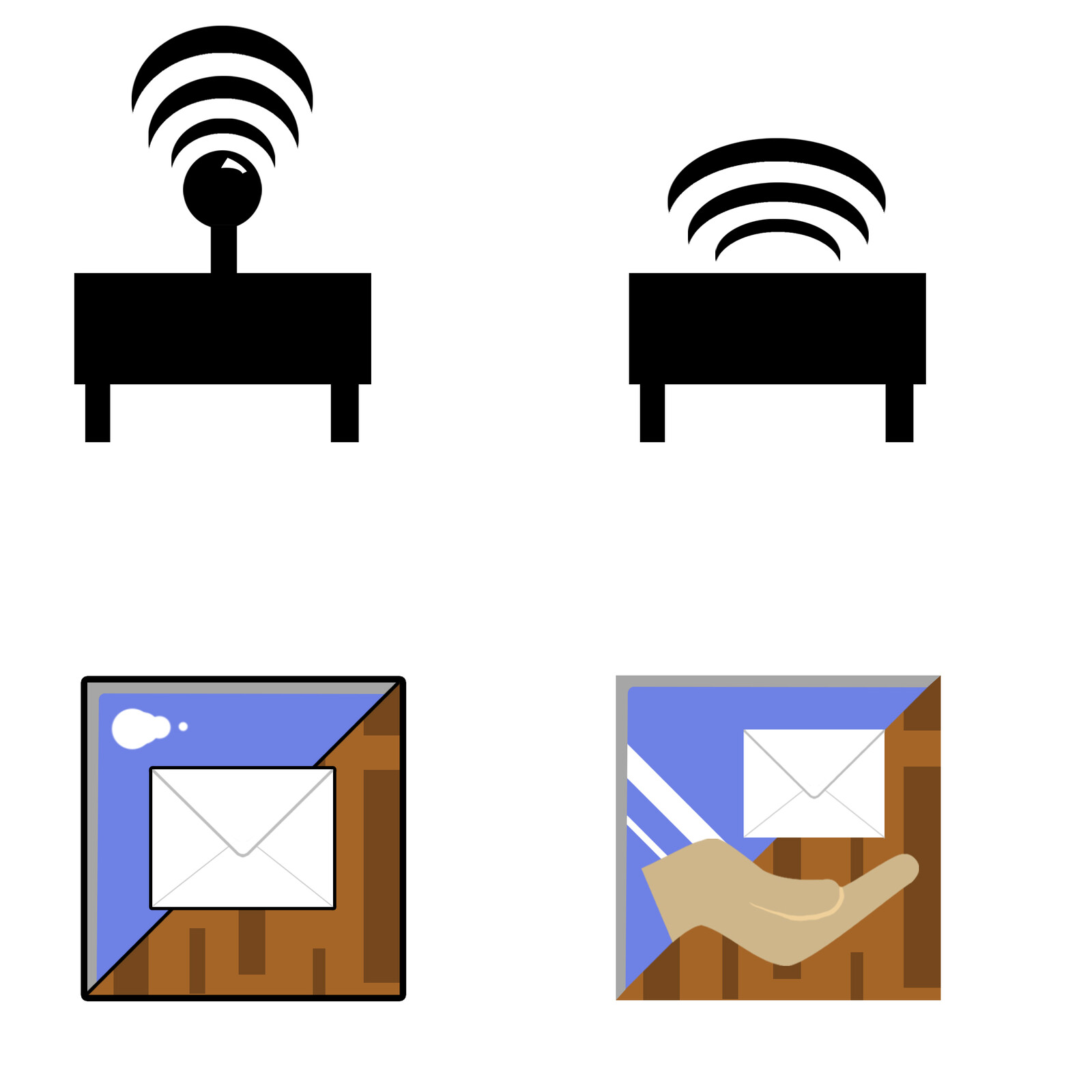 The different concepts for the DM VA icon