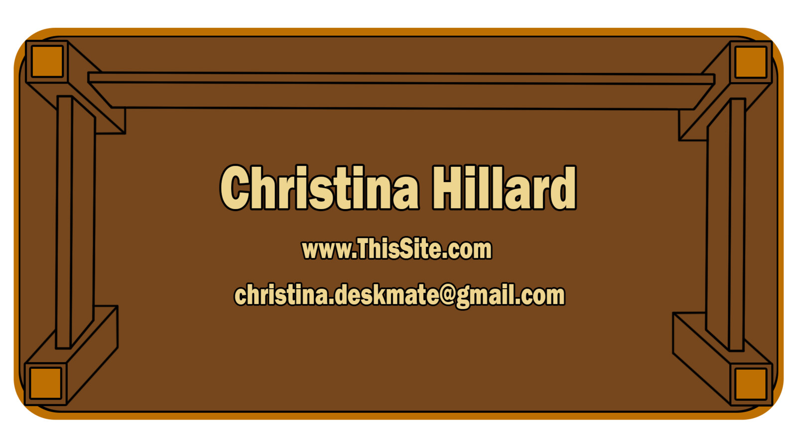 The backside (WIP) of the business card