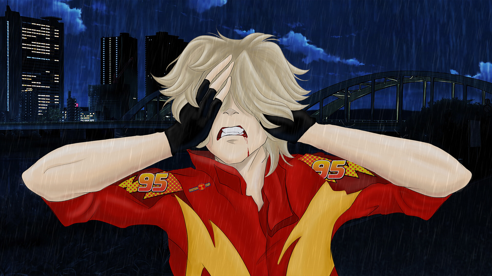 ArtStation Depression of Lightning McQueen