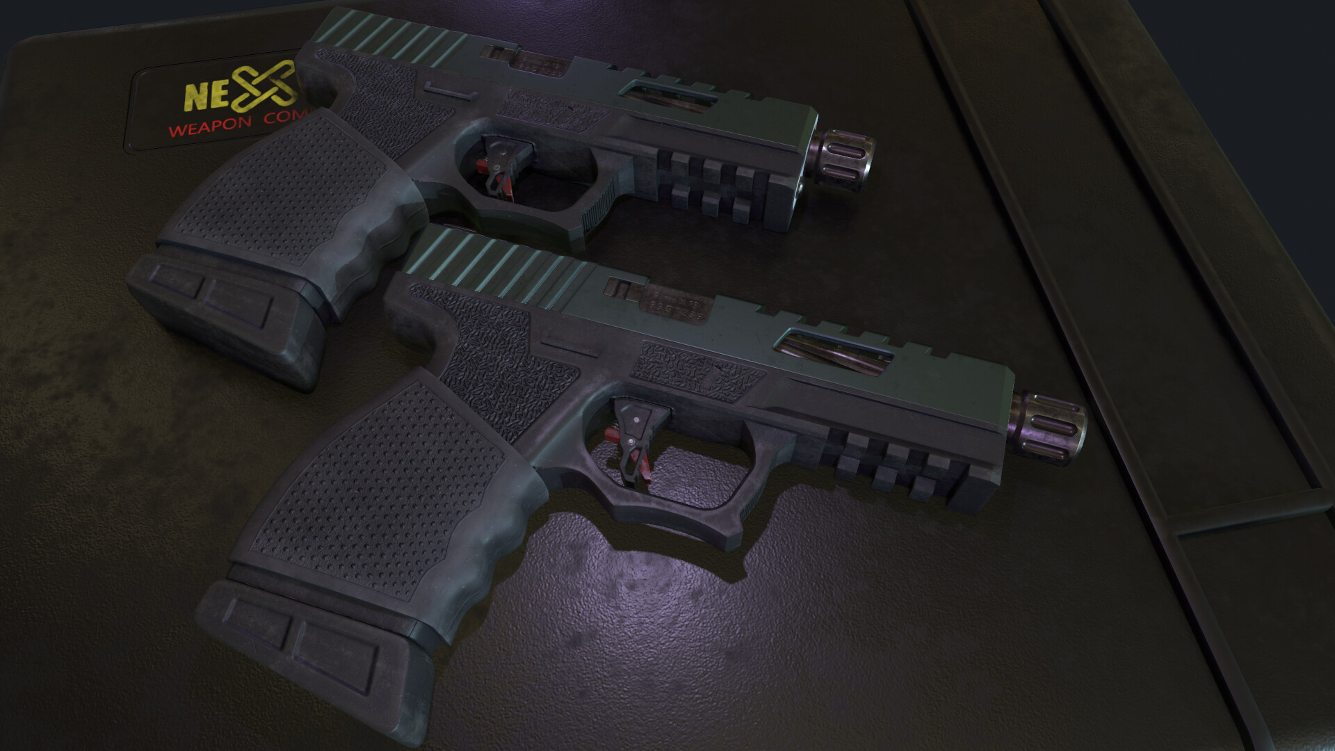 Bhavesh Saini Custom Glock 19 Glock 26 polished gold tin. bhavesh saini custom glock 19