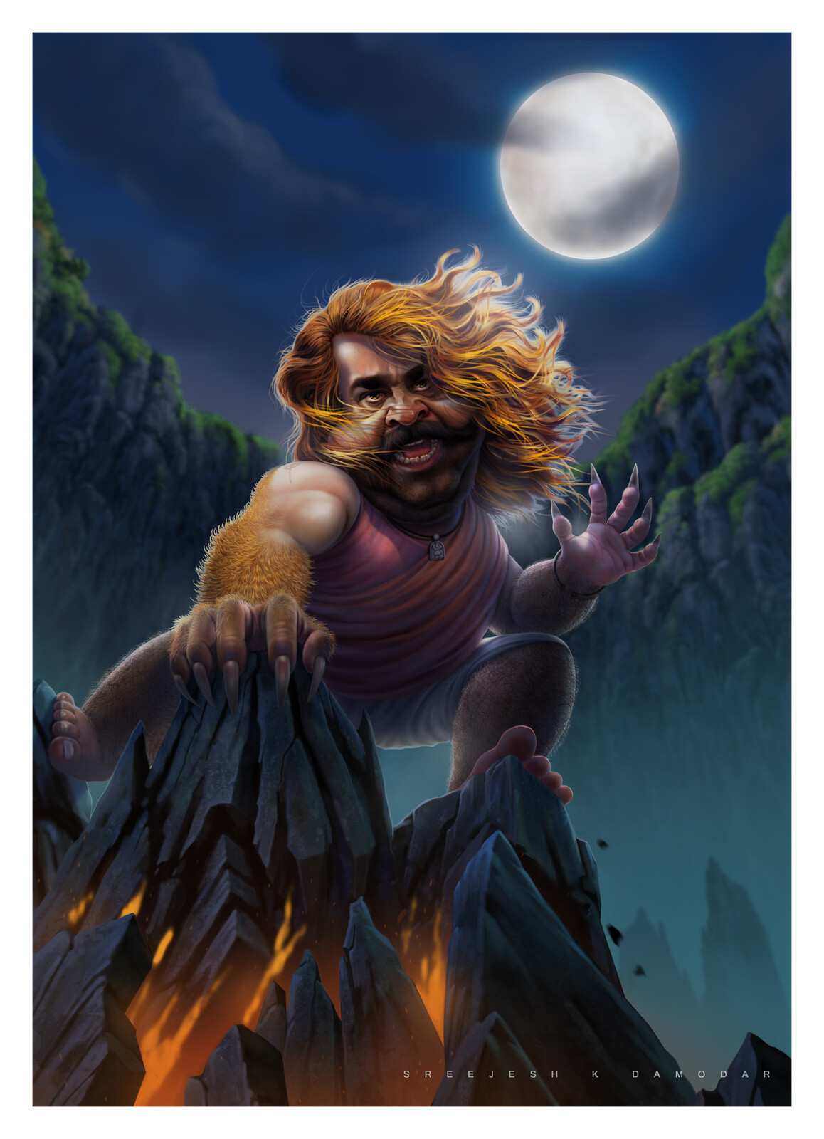 Artstation Mohanlal Caricature Work Sreejesh K Damodar Mohanlal caricature (indian film artist). mohanlal caricature work sreejesh k