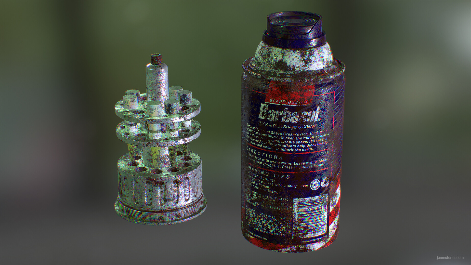Jurassic Park Barbasol Can Creative Desktop Bottle Decor Barbasol