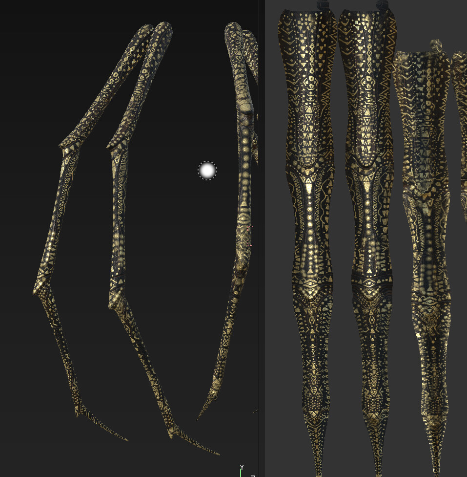 First Version of the texture. 
   There was no art direction 