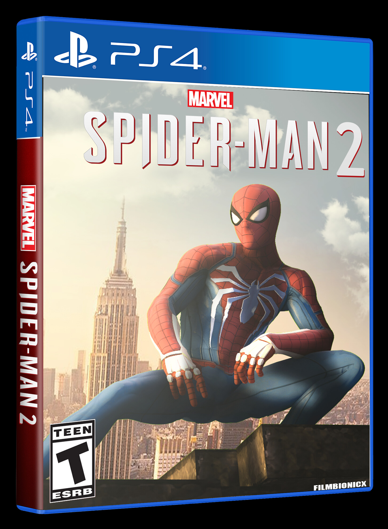 ArtStation SPIDERMAN 2 PS4 COVER BOX GAME, FILM BIONICX
