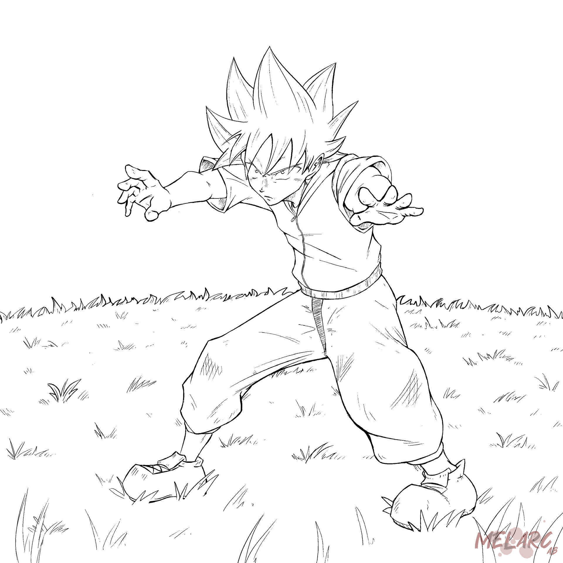 Artstation Typical Pose Of Shonen Manga With My Oc Melarc Ab,Cartoon Draw So Cute Girl Easy