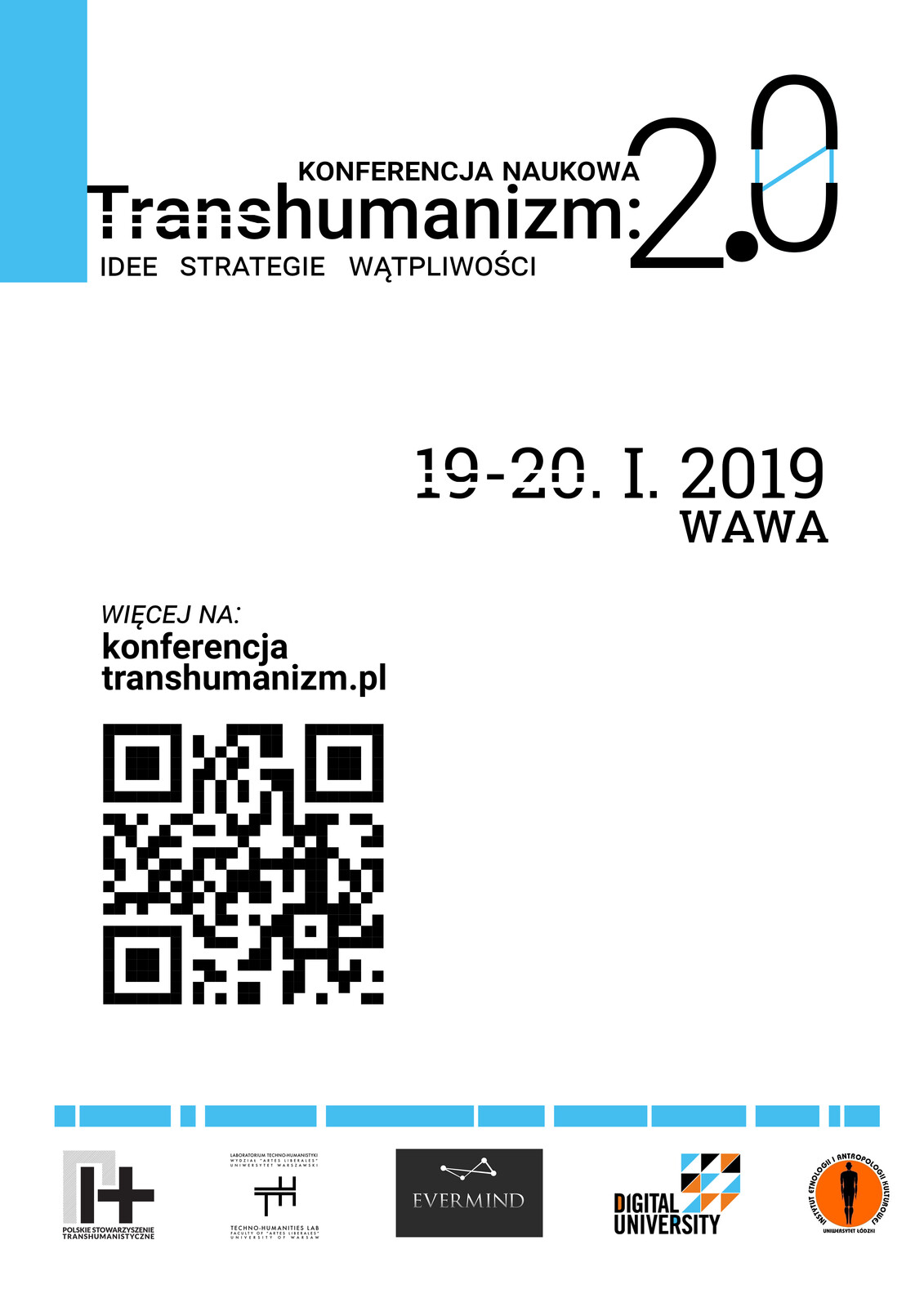 Poster for the 2.0 conference about Transhumanism  