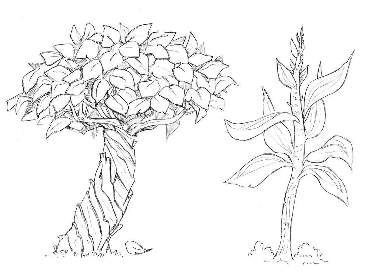 Ilina Simova More vegetation sketches