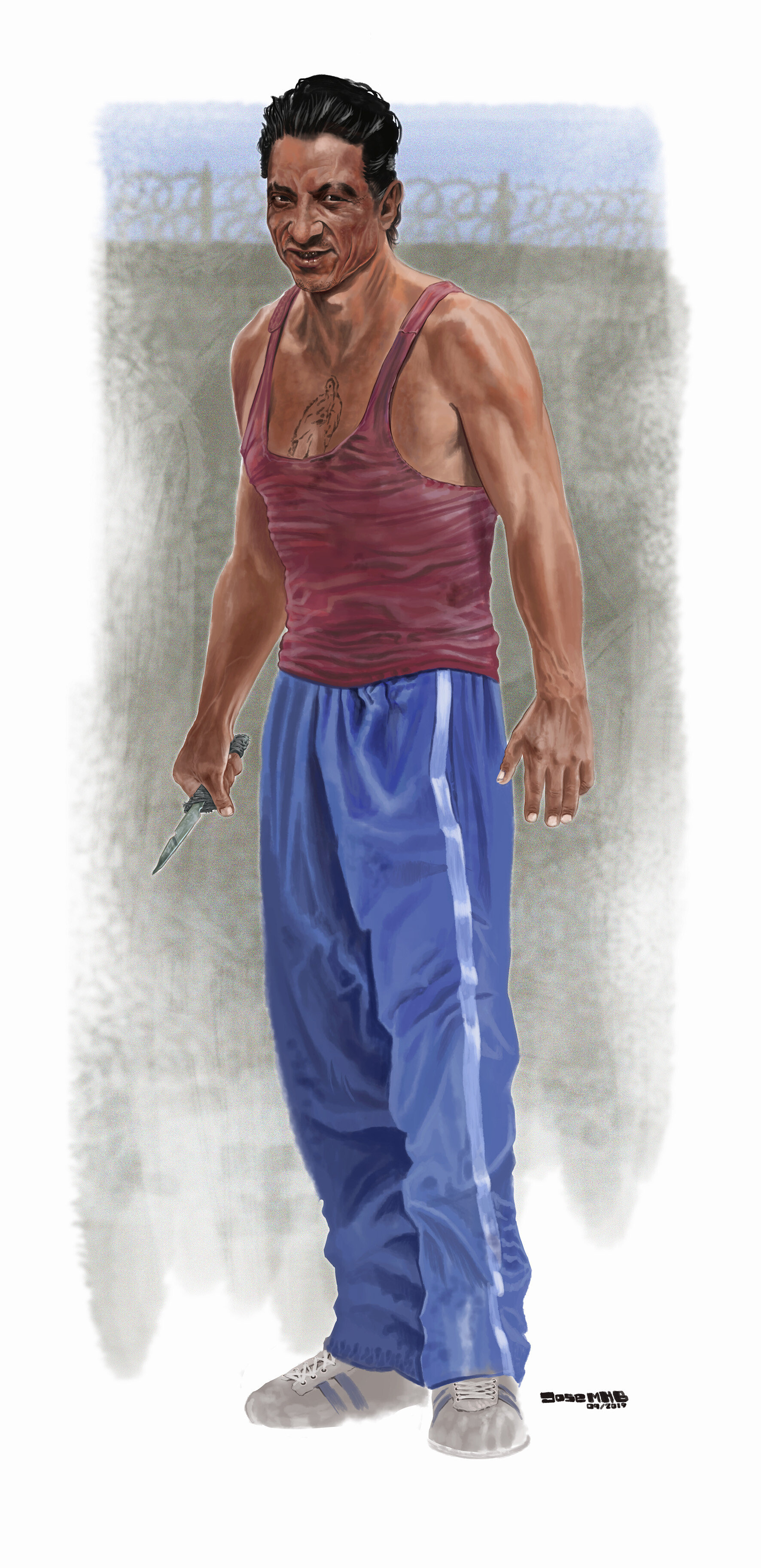 José ZGZ - Celda 211 (Cell 211) movie character fan art