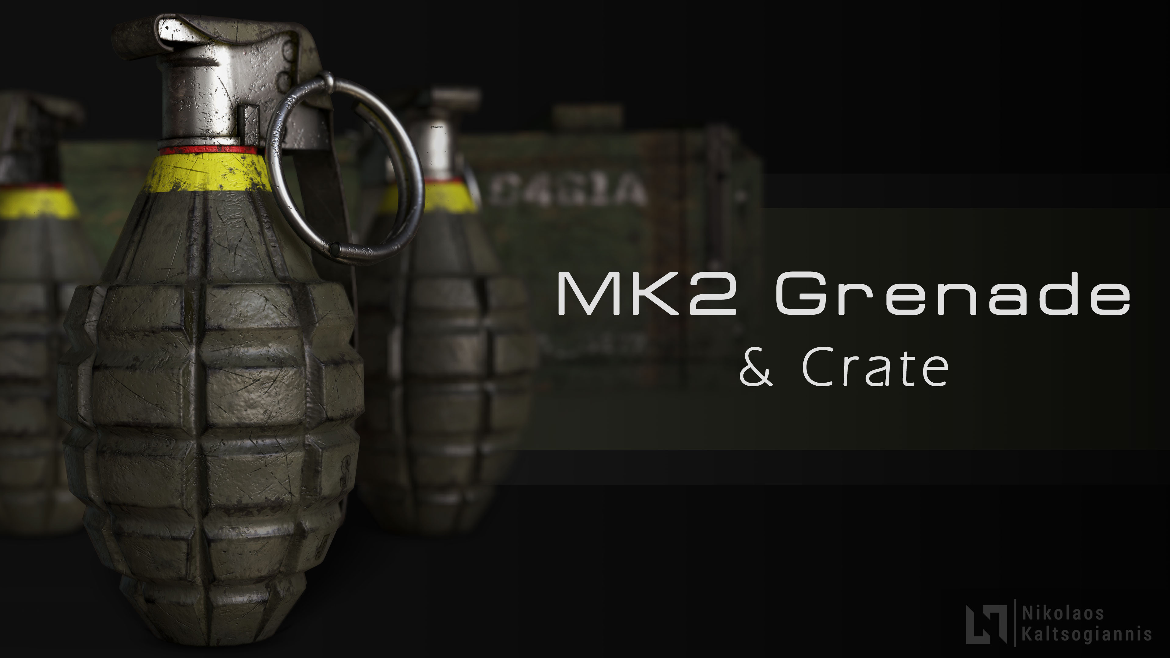 Visit My Store: https://www.artstation.com/nickoxart/store/jagd/mk2-frag-grenade-crate-of-the-u-s-army